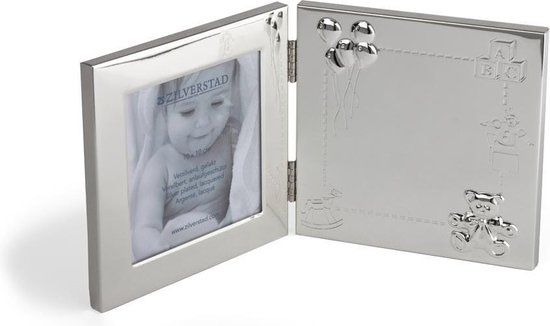 Zilverstad Happy Baby Fotolijst - 10x10 cm - Zilver - Verzilverd