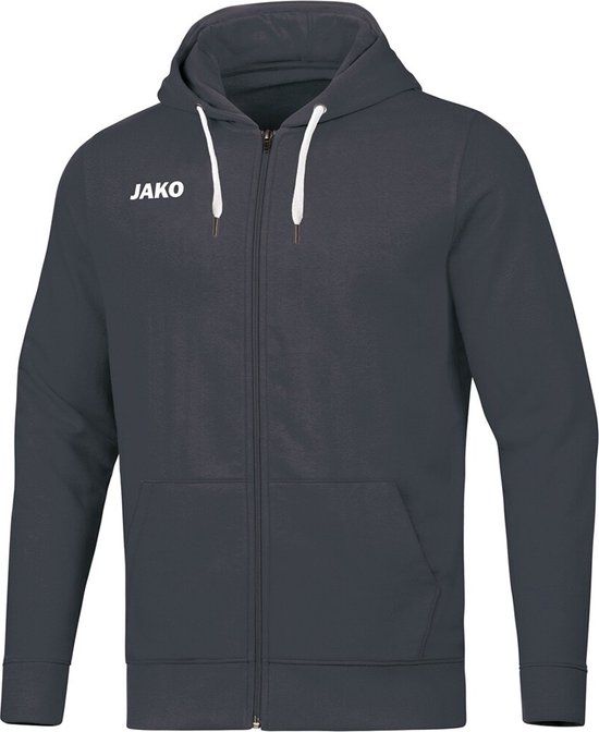 Jako - Hooded Jacket Base Junior - Grey - Size 164 - Unisex