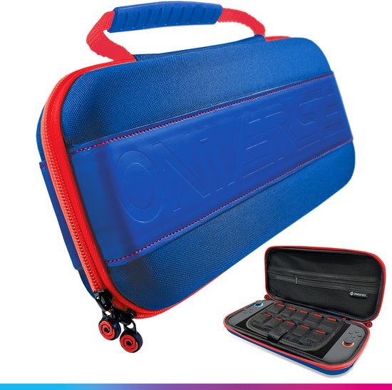 Oniverse ONICAS2-MULTI-BLUE draagbare gameconsole-behuizing Buidelzak Nintendo Katoen Blauw, Oranje