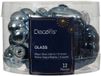 Decoris Kaemingk Figuur glas l2b4h4 cm blauw 12st kerst Decoris