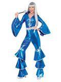 1970s Smiffys 70s Dancing Dream Kostuum - S - Blauw