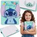 sarcia.eu DISNEY Stitch PLUCH notitieboekje voor meisjes, dagboek MET SLEUTEL, A5 gelinieerd schoolnotitieboekje
