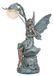 Statue de jardin fée de jardin - Énergie solaire - 35 cm - Résine avec patine bronze - Avec effet lumineux