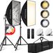 Pixetool Softbox studio set 50 x 70cm - 2 Softbox studio lampen LED lampen 4800 Lumen 3000-6000K - 2m verstelbaar statief x2