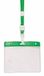 Merkloos Badgehouders - 10x - groen - 11,2 x 58 cm - kunststof/plastic - keycord - naamkaarthouders - beurs
