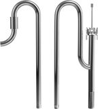 Tuyaux de Lely en acier inoxydable avec écumoire pour aquarium