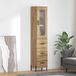 vidaXL Hoge kast Artisan-eikenhout, 34,5 x 34 x 180 cm, houtvezel