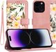 Techsuit Hoesje geschikt voor Apple iPhone 14 Pro Max - FlipCraft Book Wallet Case met koord - Sweetheart Pink