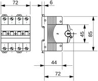 Gewiss Interrupteur de puissance - MT 100 - 4P Caractéristique C 32A - 4 TE, GW92690