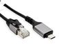 VALUE USB-C naar RJ45 LAN kabel | Slimline | USB3.0 | CAT6 | zwart | 3 meter