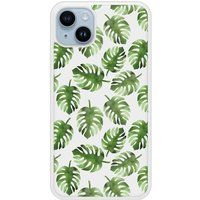 Apple iPhone 14 Verstevigd hoesje met sublimatie bedrukking, compatibel met Feuilles de monstera