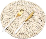 Sans marque Set de 6 sets de table jacinthe d'eau - lavable - rond - 35 cm