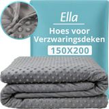 Ella Sleeps Verzwaringsdekenhoes Minky Fleece Grijs 150x200 cm