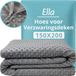 Ella Sleeps Housse de couette lestée Minky Fleece Gris 150x200 cm