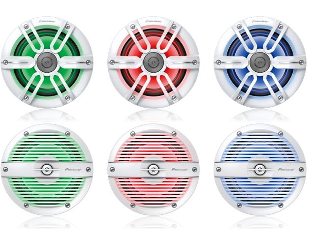 Pioneer UD-ME650LED Marine Speaker - LED Multi-Color IPX7 - 16.5cm Coaxial