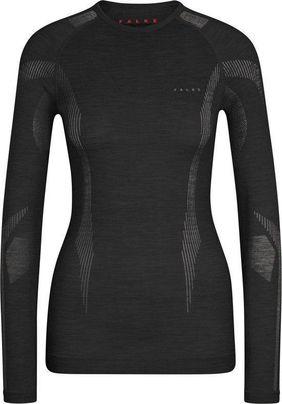 FALKE Wool-Tech Longsleeve Dames Zwart - Maat S