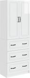 vidaXL Kastenset 2 st 66 x 34,5 x 87 cm Bewerkt hout Hoogglans Wit