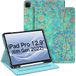 Fintie Hoes Compatibel met iPad Pro 12.9 2021 (5e Generatie) met Penhouder, Kijkhoek met Meerdere Hoeken Folio-Standaard Beschermhoes met Documentsleuven voor iPad Pro 12.9 2021/2020/2018, Jade