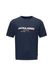 JACK & JONES Chemise 'JJABBO' bleu nuit / rouge foncé / blanc