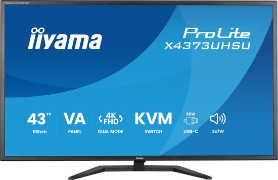iiyama ProLite X4373UHSU-B2 43-inch monitor met 4K-resolutie