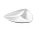 Wilmax WL-992585/A Porselein Gedeelde driehoekige schaal, wit, 24 cm lengte