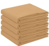 vidaXL Tafelkleed 5 st vierkant beige 110 x 110 cm polyester