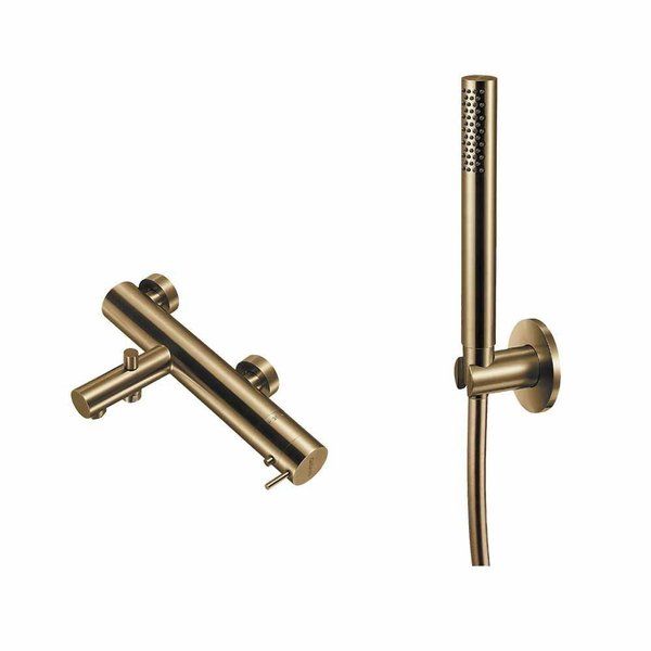 Qisani Flow opbouw badkraanset Geborsteld Gold 25641.06