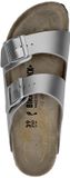 Birkenstock Arizona Zilver Dames Slipper Smal voetbed