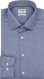 OLYMP Level 5 Dobby Chemise Royal - Taille 37 - Hommes - Bleu - Coupe ajustée - Coton/Élasthanne