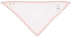 Babybugz Bandana Slabbetje Baby BZ023 Katoen Unisex Wit Poederroze Drukknopen One Size