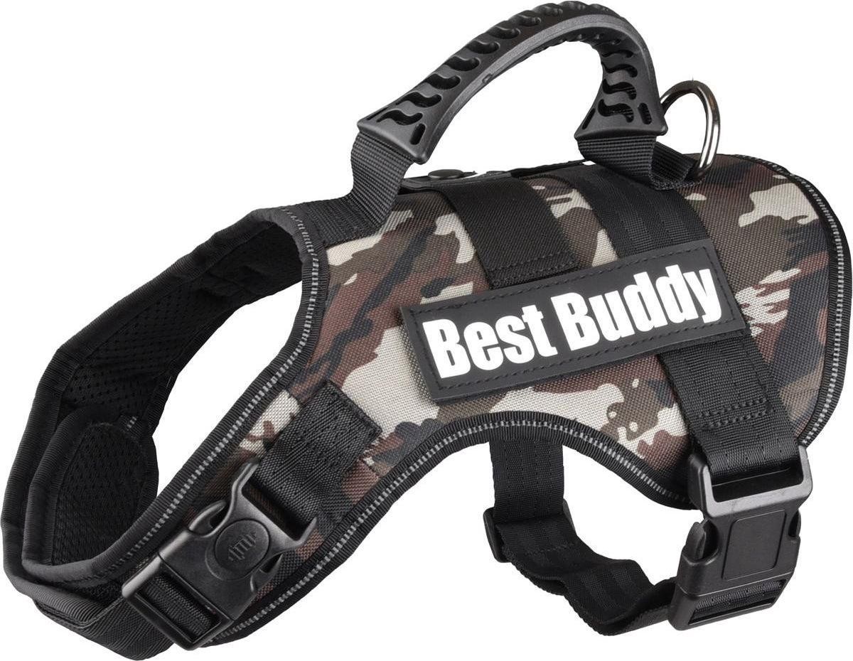 FLAMINGO Hondentuig Best Buddy Uranus Jungle - Bruin - 60 - 80 cm x 38 mm