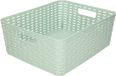 Plasticforte Opbergmand - Kastmand - rotan kunststof - mintgroen - 12 Liter