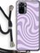 Case Company® - Xiaomi Redmi Note 10 Pro Case with Cord - Swirl Purple - TPU Back Cover