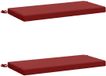 vidaXL Coussin de banc SOEST 2 pièces 100% Polyester Vin Rouge 80 x 40 x 5 cm