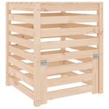 VidaXL Compostbak 63,5x63,5x77,5 cm massief grenenhout