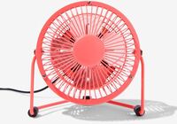 HEMA Tafelventilator USB Retro Neon Roze Ø10cm