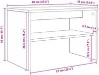 vidaXL TV-kast 60 x 35 x 40 cm Oud hout Bewerkt hout