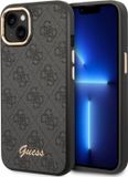 GUESS Telefoonhoesje geschikt voor Apple iPhone 14 Plus - Polycarbonaat & PU - Grijs