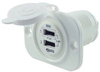 Lankhorst Taselaar Prise USB Double 3.4A Blanc Avec Cadre Encastrable