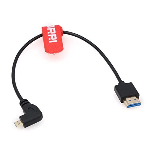 DRRI 8K Micro HDMI naar HDMI 2.1 Kabel - Linkerhoek - voor Sony, Atomos Ninja V - 2022