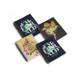 Pigna x Bridgerton, verpakking met 4 notitieboeken, spiraalbinding, hoge vellen, binnen 5 m, geruit 5 mm