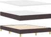 vidaXL Boxspring bed met hoofdeinde Donkerbruin 140 x 200 cm Stof