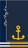 Jose Secaneta Strandhanddoek Navy Anker Jacquard 100 x 170 cm
