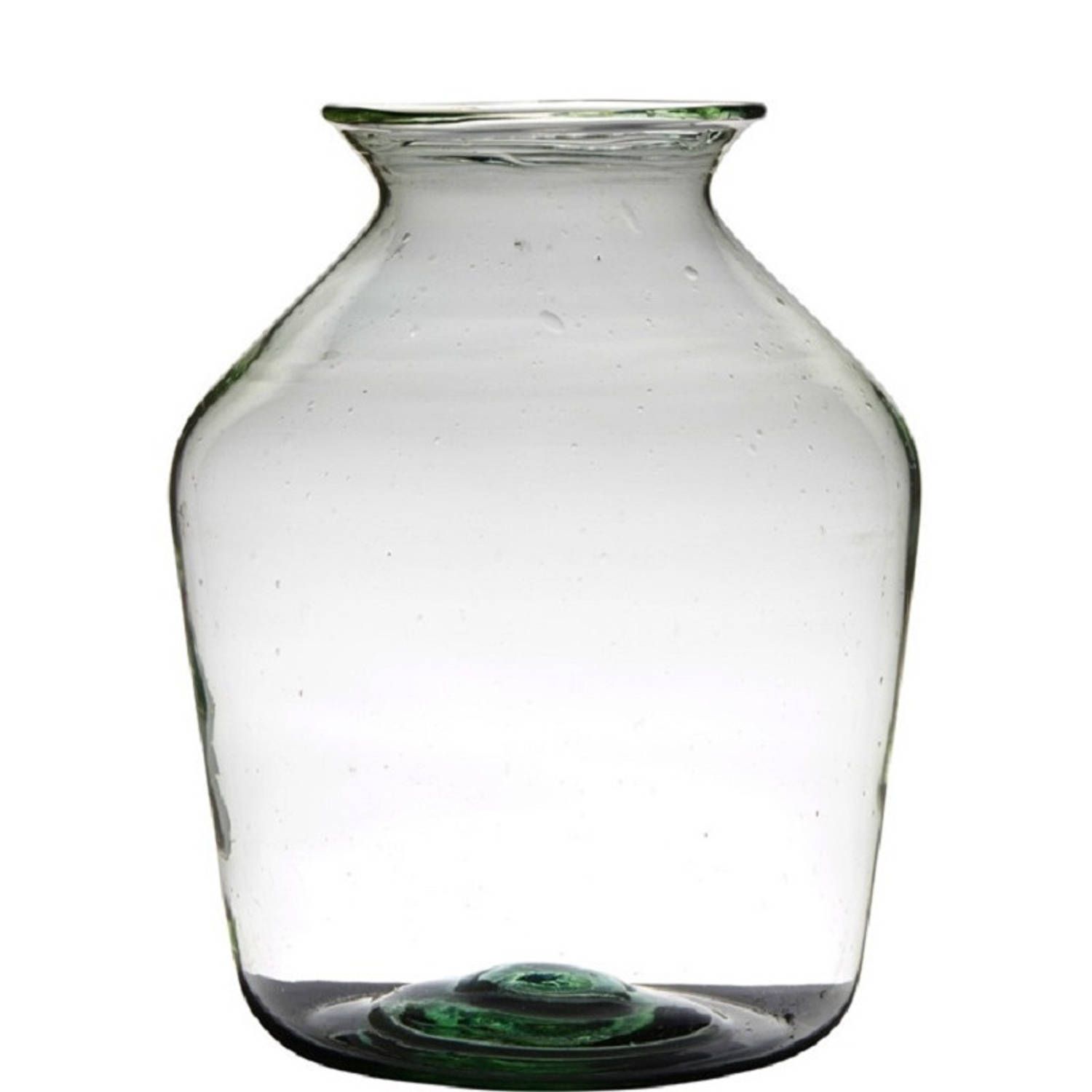 Hakbijl Glass Transparante Vaas - Gerecycled Glas - 40 x 29 cm - Bloemenvaas