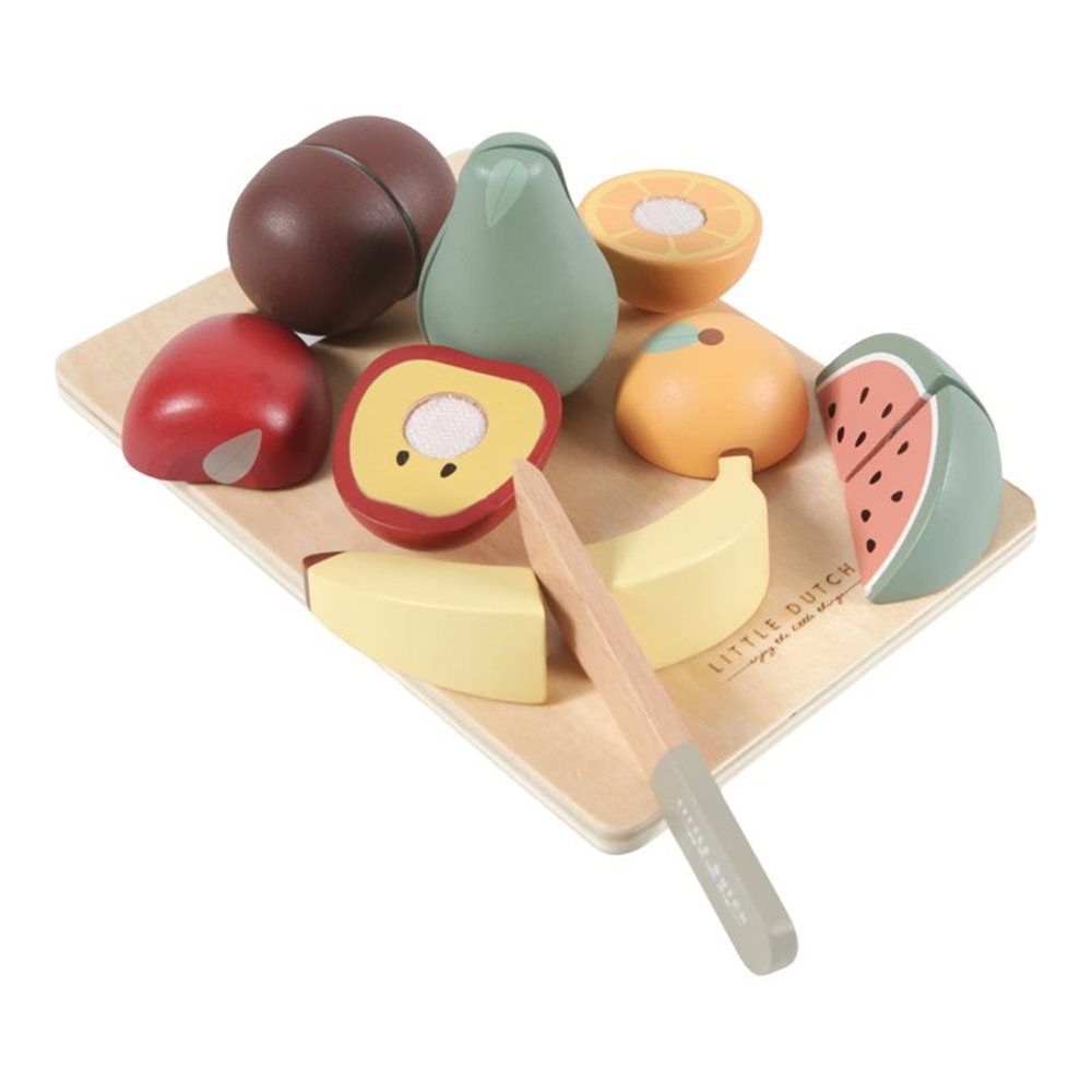 Little Dutch Houten Snijfruit Speelset - Keuken & Eten - Vanaf 2 Jaar