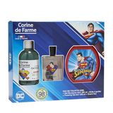Estuche Corine de Farme Superman kinderkoffer – Eau de toilette 50 ml Appel Gourmande + 3-in-1 schuimgel, haar en bad – 93% natuurlijke ingrediënten