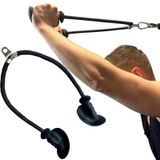Merkloos Tricepstouw - Triceps touw - 92 cm - Ergonomische handgrepen - Kabelmachine