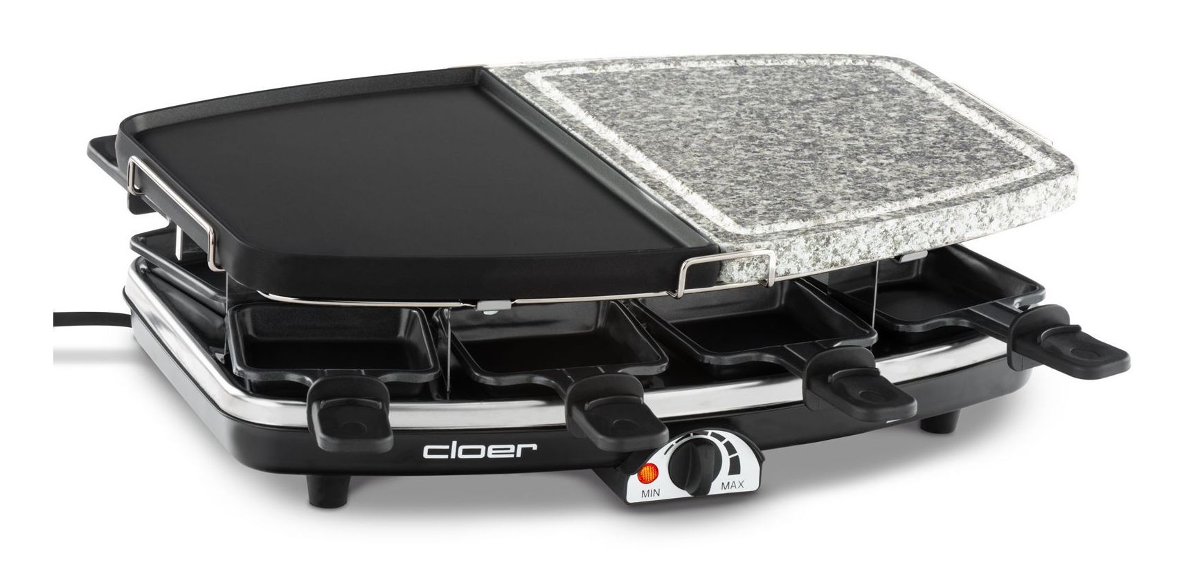 Cloer 6435 steen-/raclettegrill - 1200W