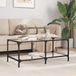 Maison Exclusive - Table basse avec plateau en verre transparent, 98,5 x 50 x 40 cm, acier