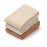 Liewood Couverture en mousseline Lewis Lot de 3 65x65 cm Tuscany rose mix